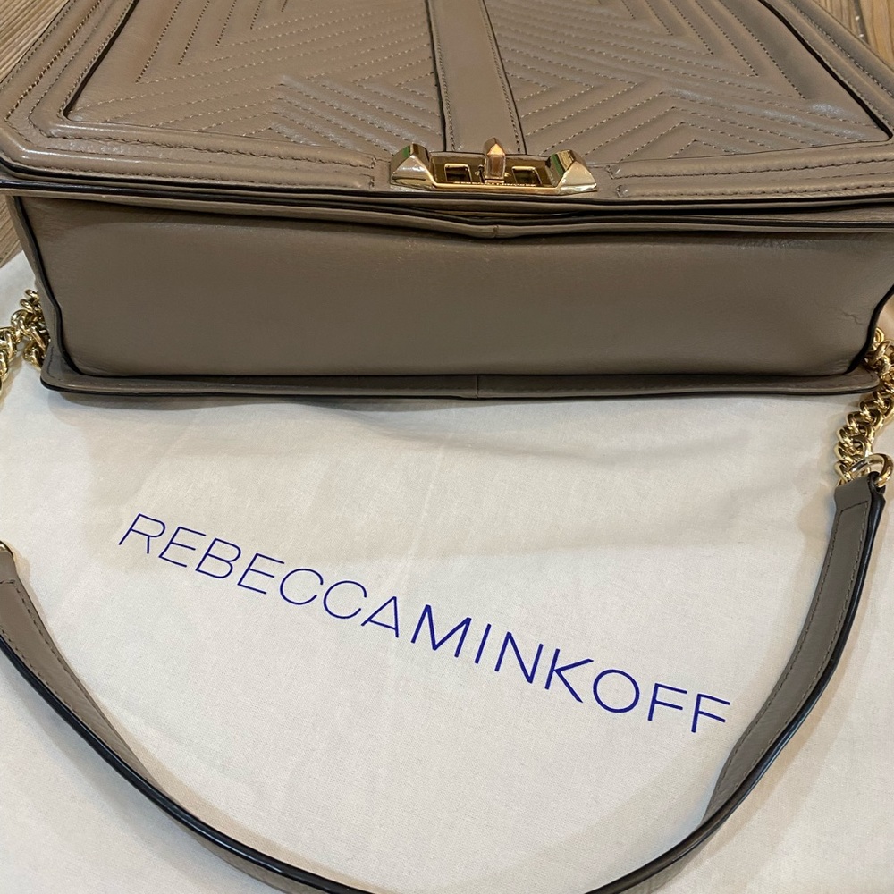 Beautiful like new taupe crossbody/shoulder bag jumbo size